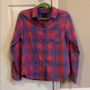 American Eagle button down Plaid Shirt